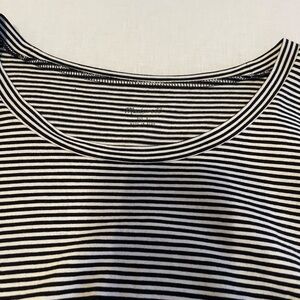 Madewell Navy and White Striped Short Sleeve Tee